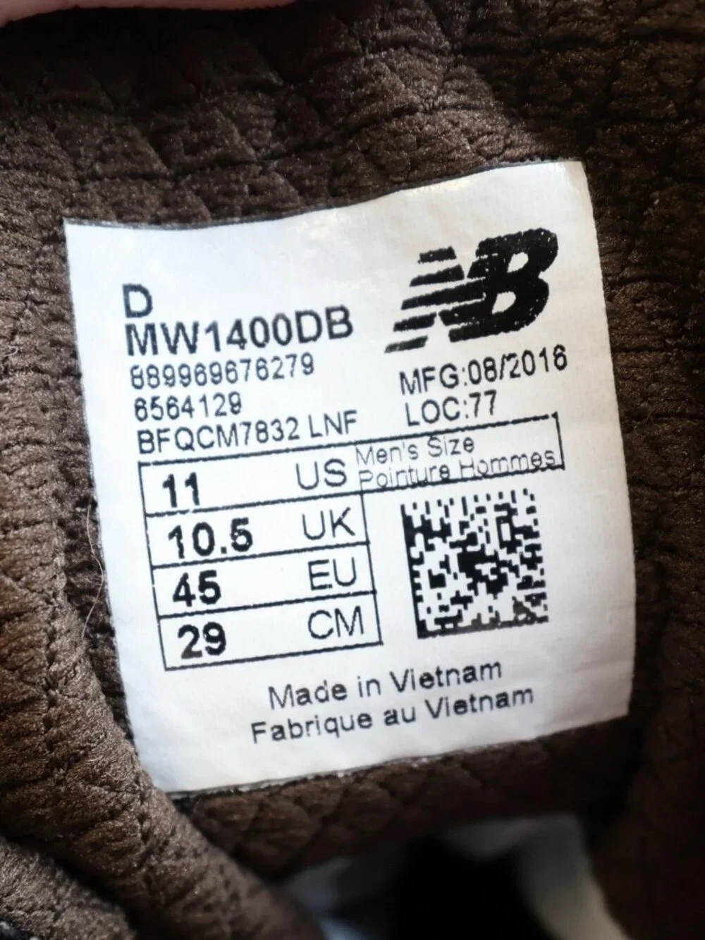 New Balance MW1400DB Men's Hiking Boots Size 11 Brown Leather Waterproof